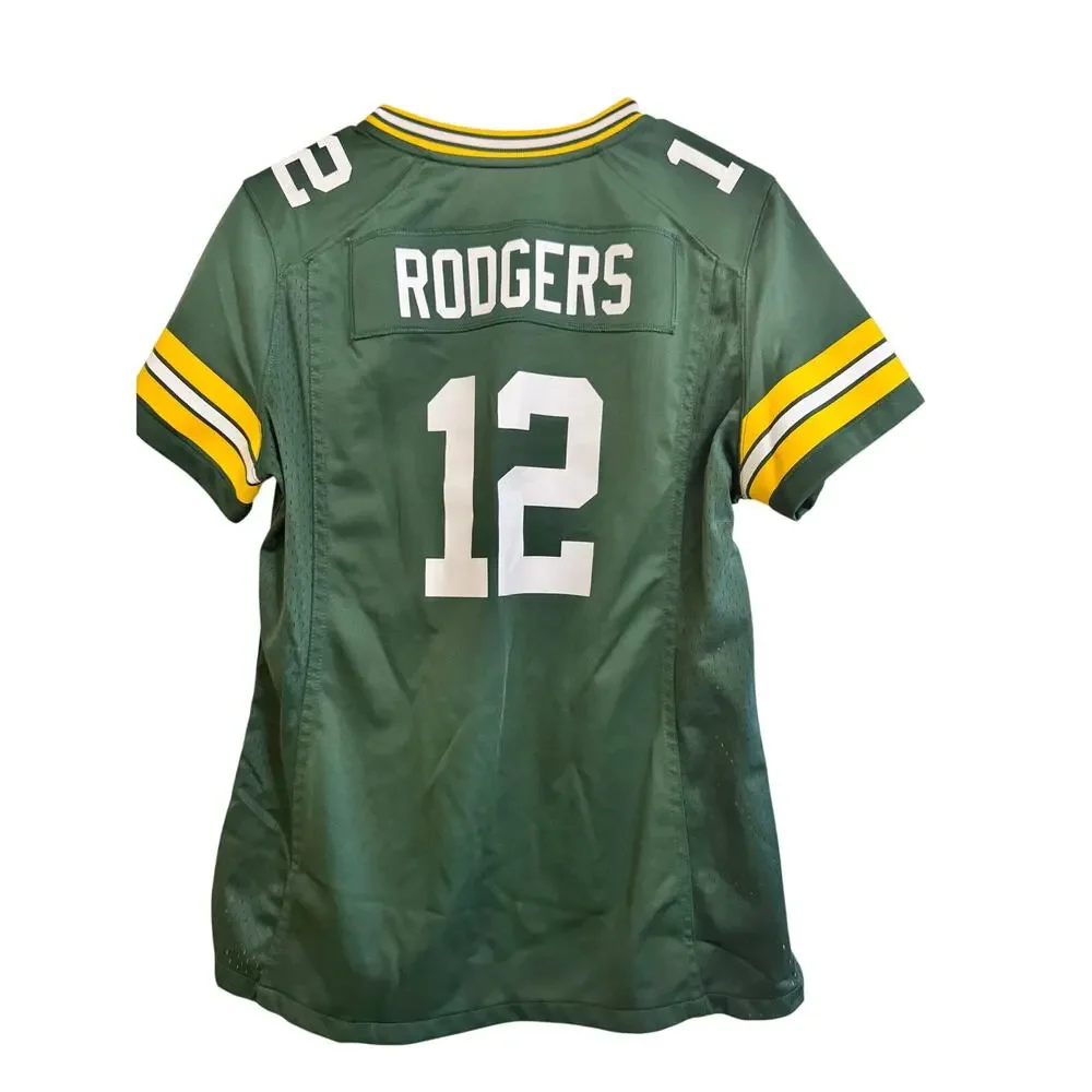 Nike On Field Green Bay Packers Aaron‎ Rodgers #12 Youth Large Jersey